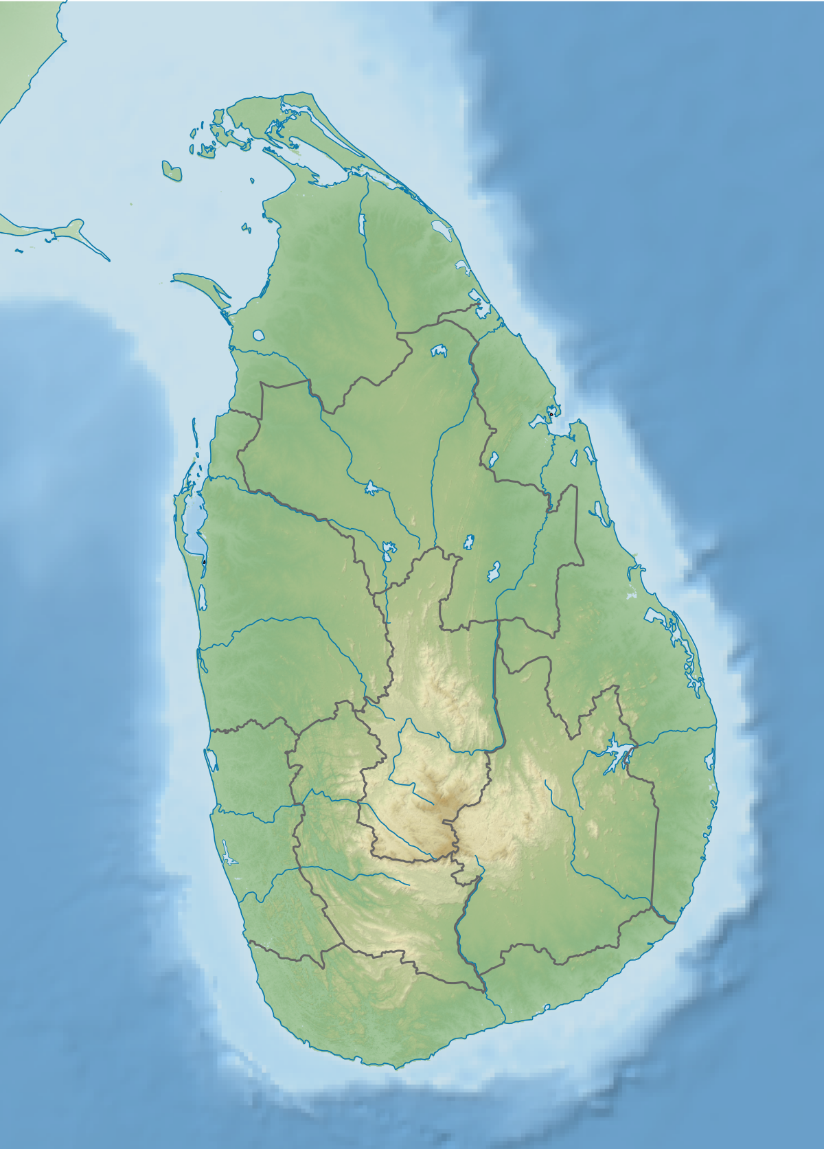 Sri Lanka Elevation Map File:sri Lanka Relief Map.svg - Wikimedia Commons