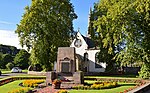 St Andrews Church and war memorial West Linton Peeblesshire.jpg