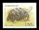 Леопардовая черепаха на азербайджанской марке