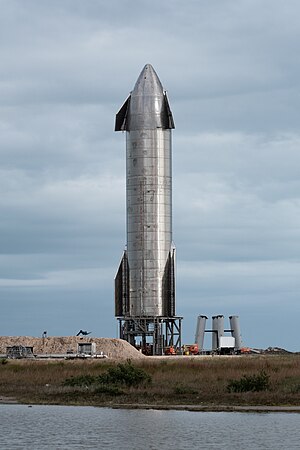 Steel rocket on a mount