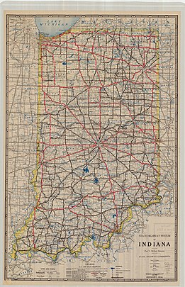 State highway system of Indiana, 1936, Indiana State Highway Commission State highway system of Indiana, 1936 - DPLA - 8fc239362b494052532a542633d51a9c.jpg