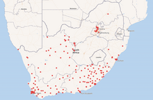 Screenshot of SA hospital query with map view 16 April 2020