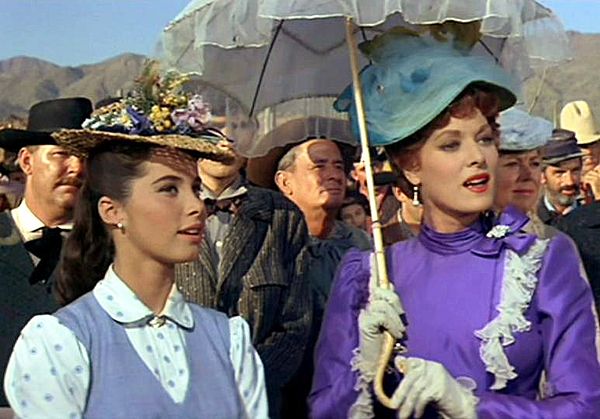 Powers (left) with Maureen O'Hara in McLintock!, 1963