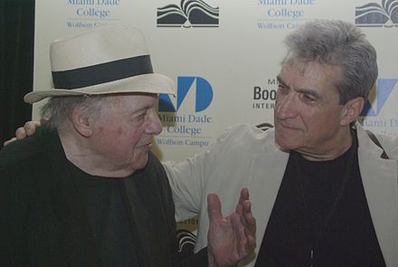 Pinsky (right) with Gerald Stern at the Miami Book Fair International 2011
