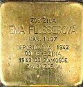 Stolperstein – Ema Flusserová (1897–1942), České Budějovice.jpg