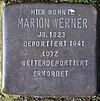 Stolperstein Woldsenweg 16 (Marion Werner) in Hamburg-Eppendorf.JPG