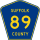 Markering van County Route 89