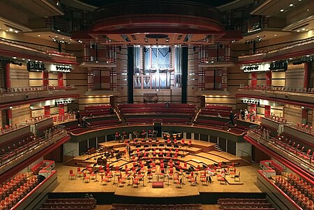 Symphony Hall Birmingham from Upper Circle