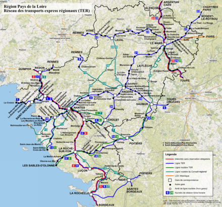 Map of the local railway network