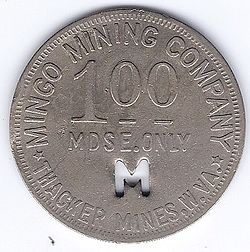Coal scrip from Thacker Mines, West Virginia