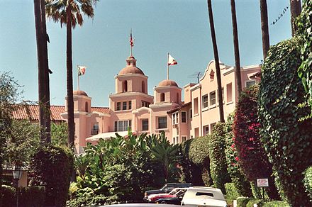 The Beverly Hills Hotel (here in 1989) was the first substantial building project in what developed into Beverly Hills.