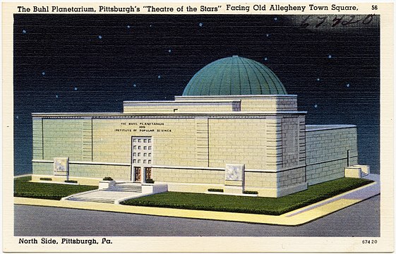 Buhl Planetarium postcard c. 1930s