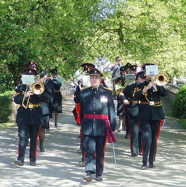 Director of Music Major Danny Greer leading the Band on Parade at Audley End House