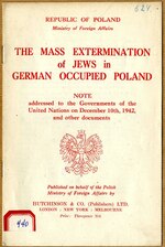 "ההשמדה ההמונית של יהודים בפולין הכבושה על ידי גרמניה" (כריכה)