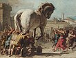 Het Paard van Troje door Giovanni Domenico Tiepolo