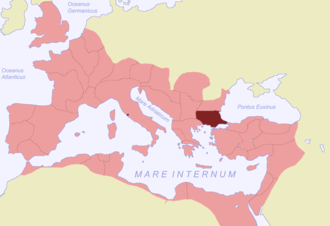 The province of Thracia within the Roman Empire, c. 116 AD Thracia SPQR.png