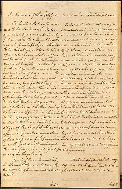 First page of the original treaty[27]