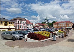 Plaza MR Štefánik, la plaza principal de Trstená