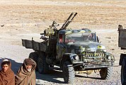 ZIL-131 technician in Afghanistan armed with a ZU-23-2 automatic cannon