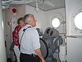 The inside at the helm of the USS Alabama (BB-60) located in Mobile, Alabama, USA.