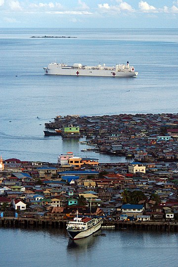 File:US Navy 060614-N-6501M-015 The U.S. Military Sealift Command (MSC) Hospital Ship USNS Mercy (T-AH 19) is anchored off of the coast of Tawi Tawi.jpg