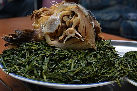 Ugba and Okporoko — dried fish and oil bean seeds