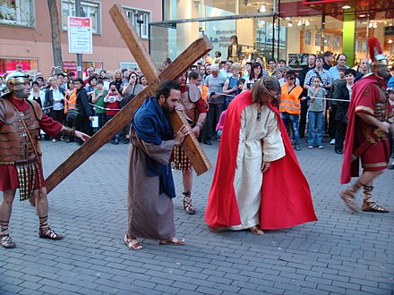 Reenactment of The Way of the Cross in Ulm, Germany