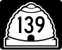 State Route 139 маркер