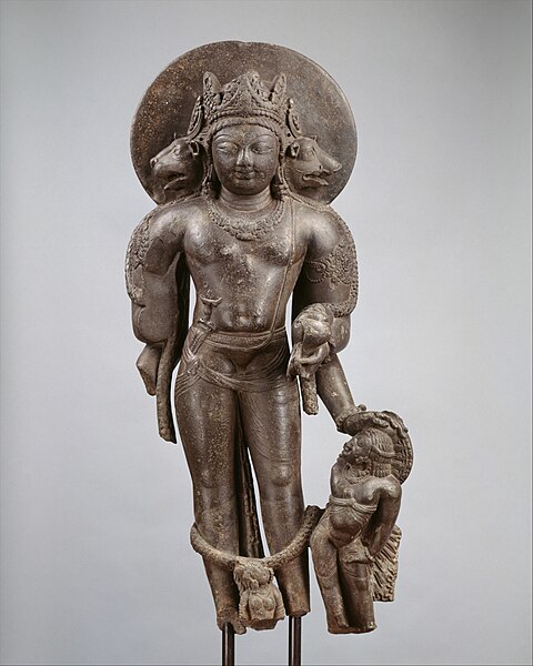 File:Vaikuntha Vishnu, Kingdom of Kashmir, Jammu & Kashmir, 775-800 CE.jpg
