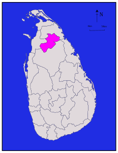 Districtul Vavuniya - Localizare