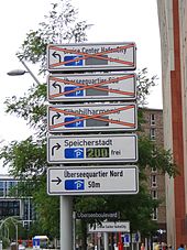 Verkehrsleitsystem der HafenCity