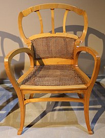 Hortova židle z Hôtelu Aubecq, nyní v Musée d'Orsay
