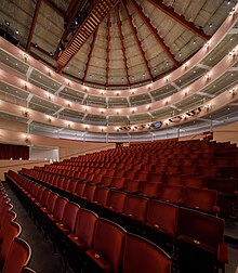 The 700 seat auditorium at Grange Park Opera