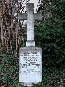 Walther Eichrodt-Nyffeler (1890–1978), Theologe, Grab auf dem Friedhof Wolfgottesacker, Basel