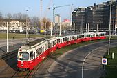 Wiener 3-Wagen-Zug in der Nähe von Utrecht Centraal 2011