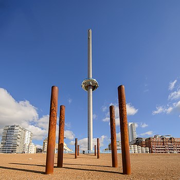 New and old monuments on the Brighton seafront