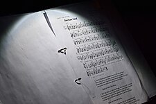 Notenblatt des Dirigenten mit dem Dachaulied