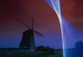 Wind light painting, double exposure, Windmill.tif