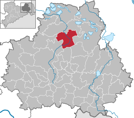 Kaart van Wittichenau Kulow