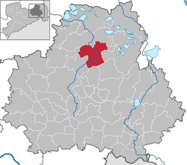 Läget för kommunen Wittichenau i Bautzen