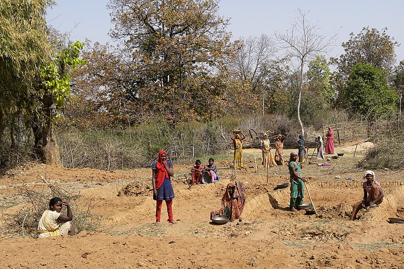 File:Women working on road repairing, Umaria district, Madhya Pradesh, India.jpg