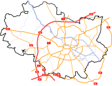 Straßennetz in Breslau (Plan 2010)