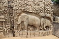 "Aesthetic Stone Sculpture Representing The Group Of Elephants, Monkeys-image1".JPG