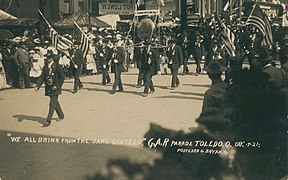 "We All Drink From the Same Canteen," G.A.R. Parade, Toledo, O., 1908 - DPLA - 61d6ec1863b645f2be2fda8cbe4d18ec (page 1).jpg