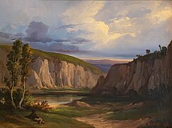 Vallée du Lot aux environs de Vers (Lot Valley around Vers) - Joseph-Charles Valette - Musée de Cahors