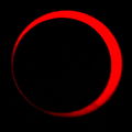 O eclipse visto de Bangui, República Centro-Africana, às 5h 19min 4s GMT (6h 19min na hora local).