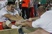 2014 Russian national championship in Moscow. Mas-restling - Fedor Fedorov i Viktor Kolibabchuk.JPG