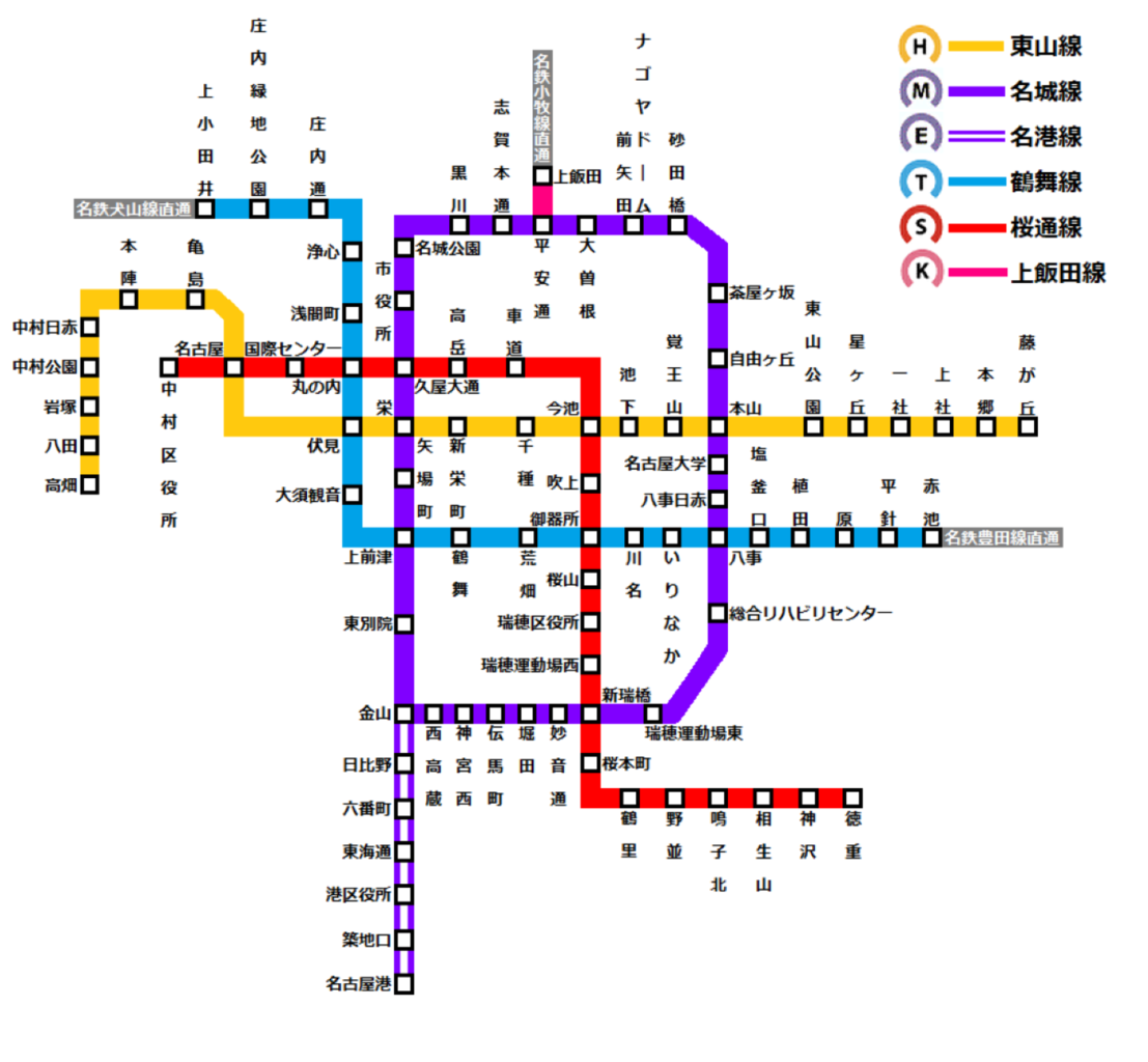 File 名古屋市営地下鉄路線図 Png Wikimedia Commons