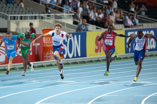 100 m final at the 2010 European Athletics Championships in Barcelona.