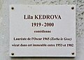 Plaque de Lila Kedrova au no 162.